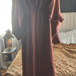 Elegant Rust Maxi Dress